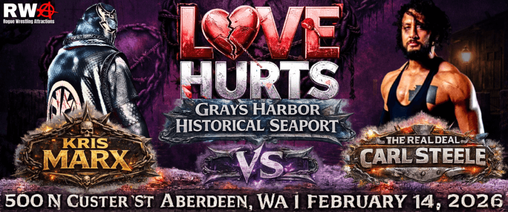 Kris Marx Vs The Real Deal Carl Steele | Love Hurts | Rogue Wrestling Attractions