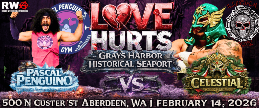 Pascal Penguino Vs Celestial REMATCH | Love Hurts | Rogue Wrestling Attractions